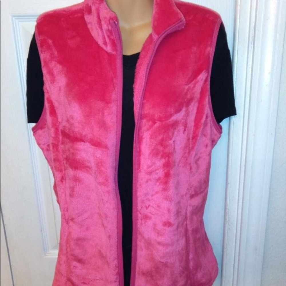 Pink Fuzzy vest!